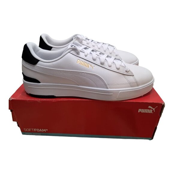 New Puma Men's Serve Pro Casual Shoes - White/Gold/Black - Size: 12 US (30 CM) - Picture 8 of 15